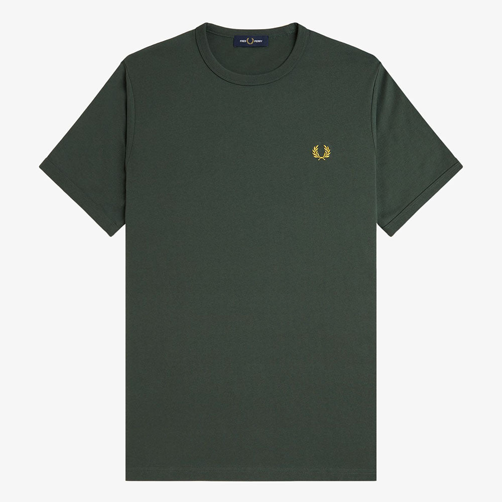 Fred Perry Ringer T-Shirt - Court Green