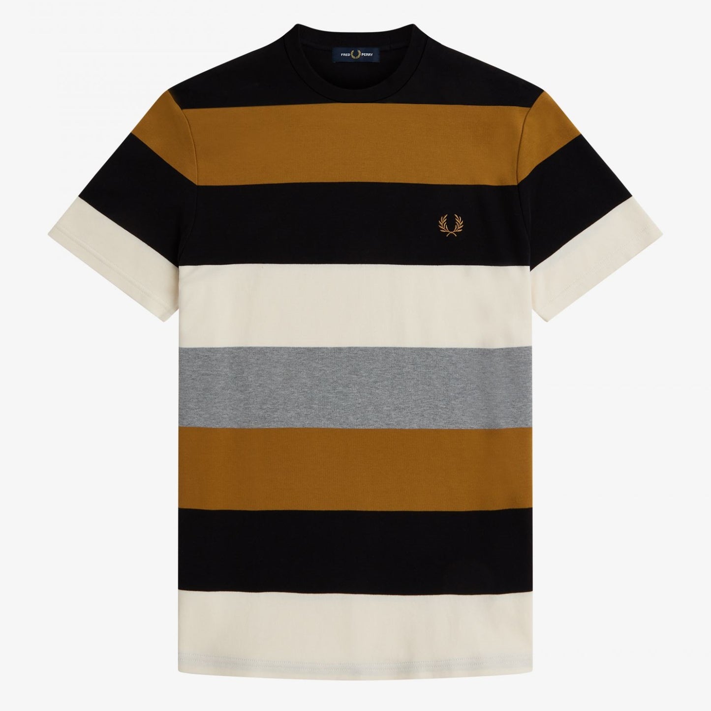Fred Perry Bold Stripe T-Shirt - Dark Caramel