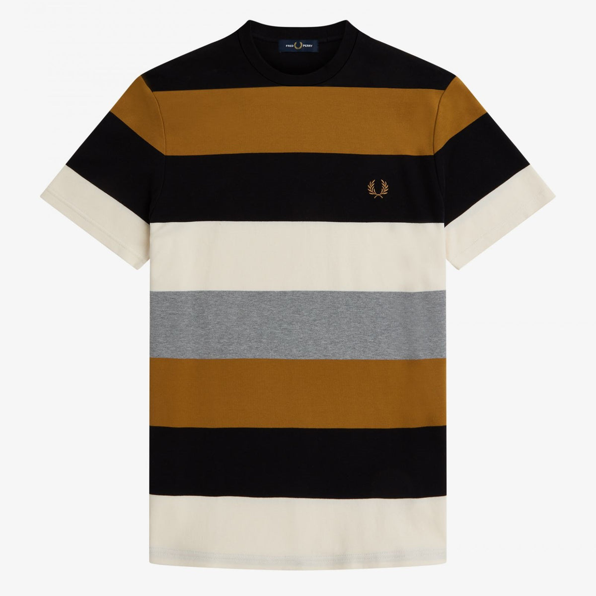 Fred Perry Bold Stripe T-Shirt - Dark Caramel