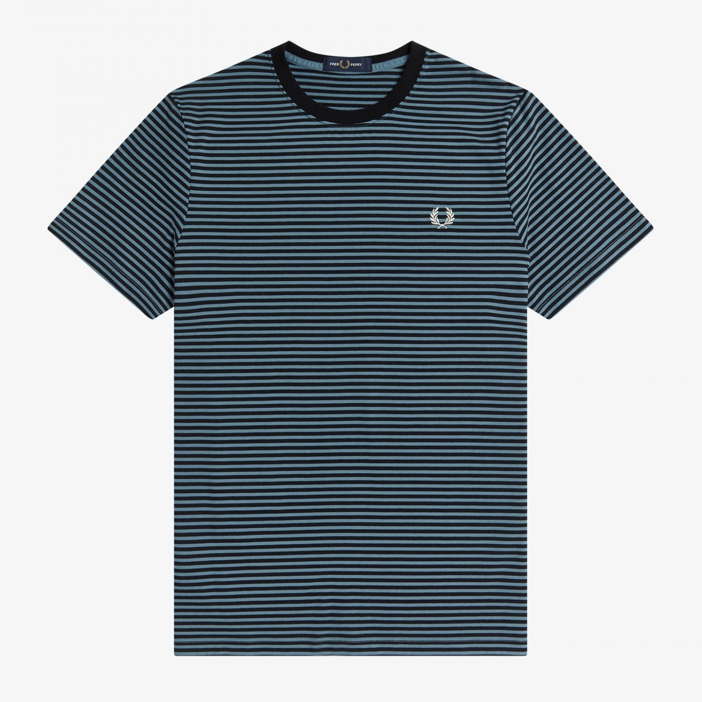 Fred Perry Two Colour Stripe T-Shirt - Ash Blue