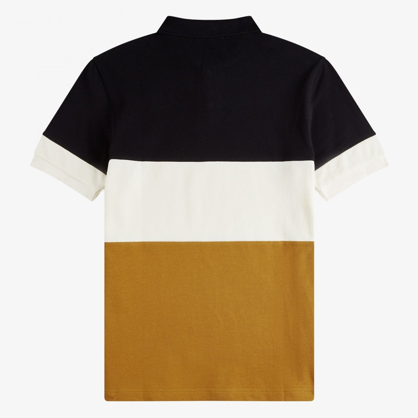 Fred Perry Colour Block Polo Shirt - Dark Caramel