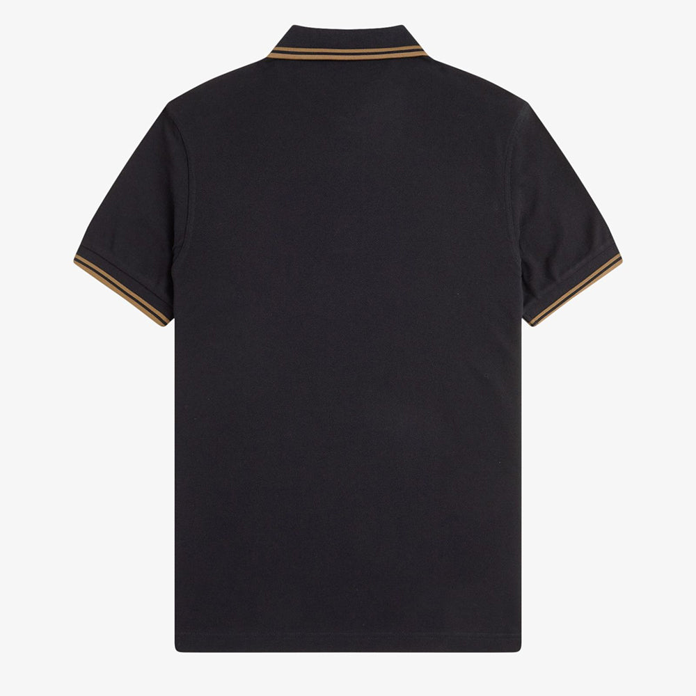 Fred Perry Twin Tipped Polo Shirt - Black Shaded Stone