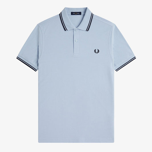 Fred Perry Twin Tipped Polo Shirt - Light Smoke Navy