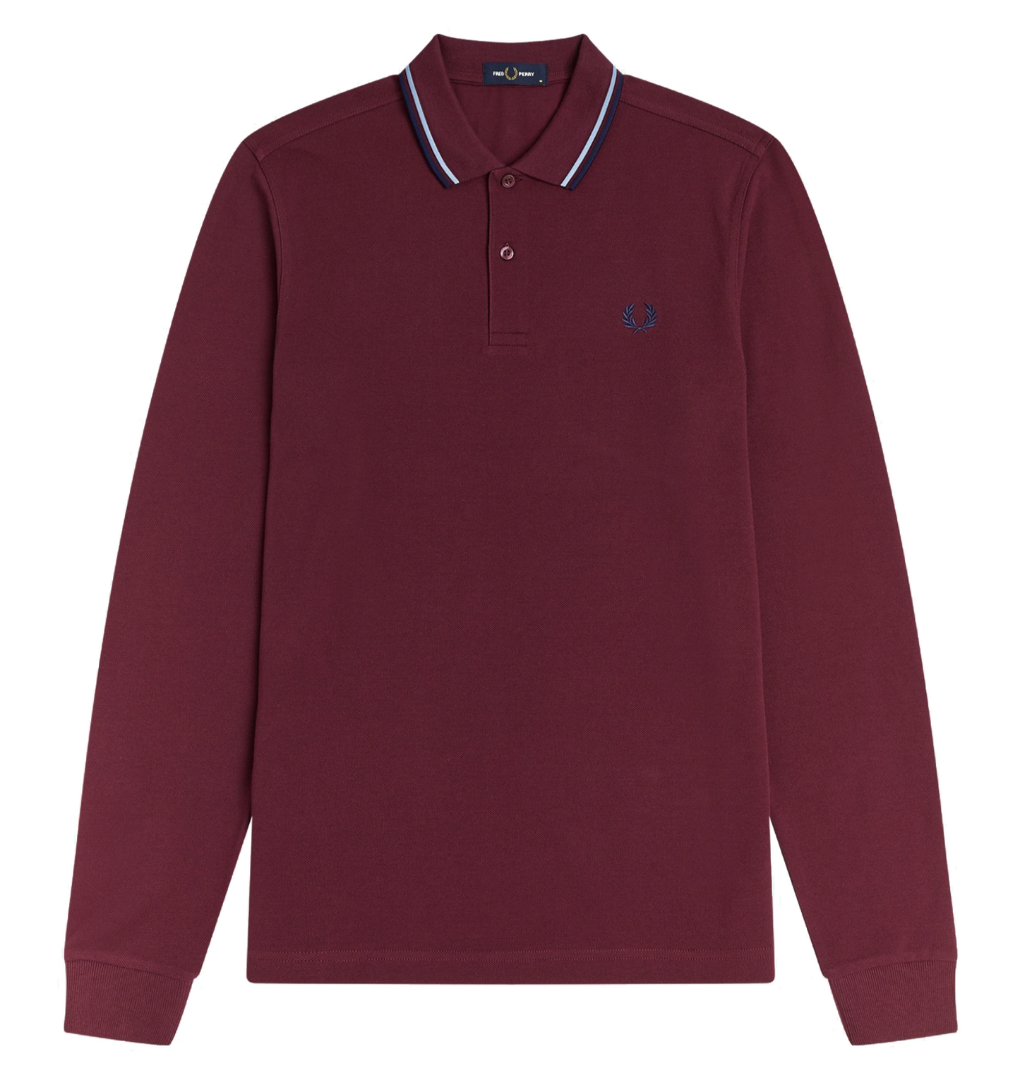 Fred Perry LS Twin Tipped Shirt - Aubergine