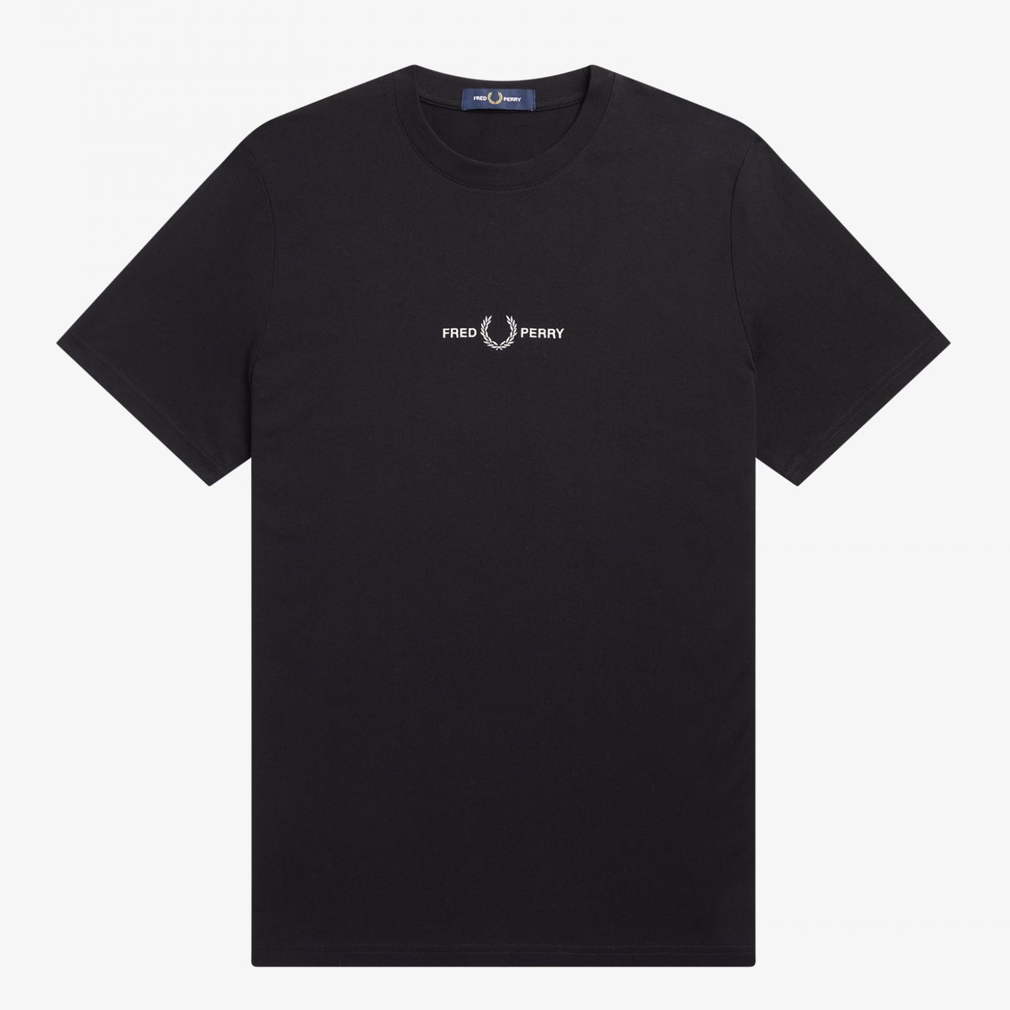 Fred Perry Embroidered T-Shirt - Black White