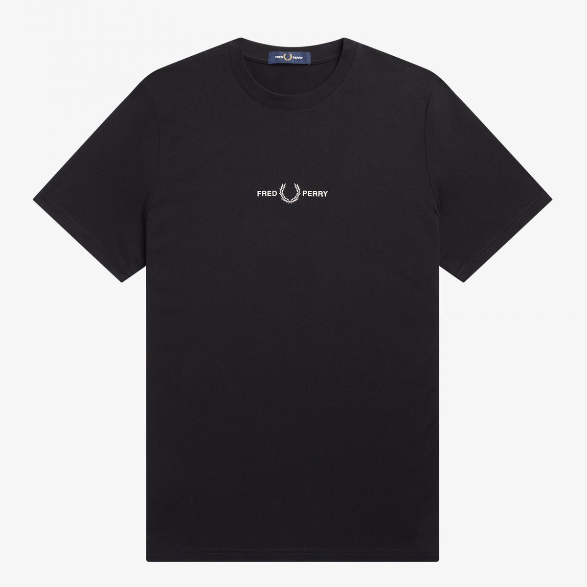 Fred Perry Embroidered T-Shirt - Black White