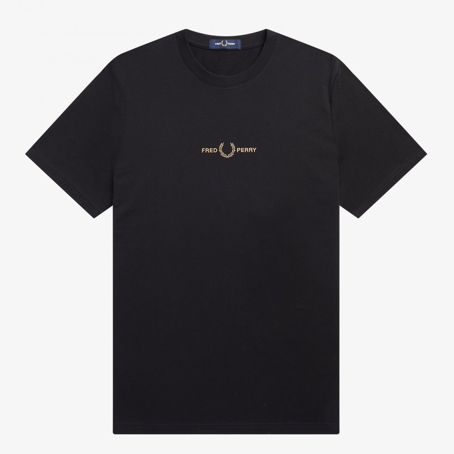 Fred Perry Embroidered T-Shirt - Black Gold