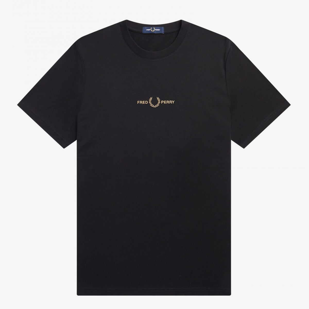 Fred Perry Embroidered T-Shirt - Black Gold