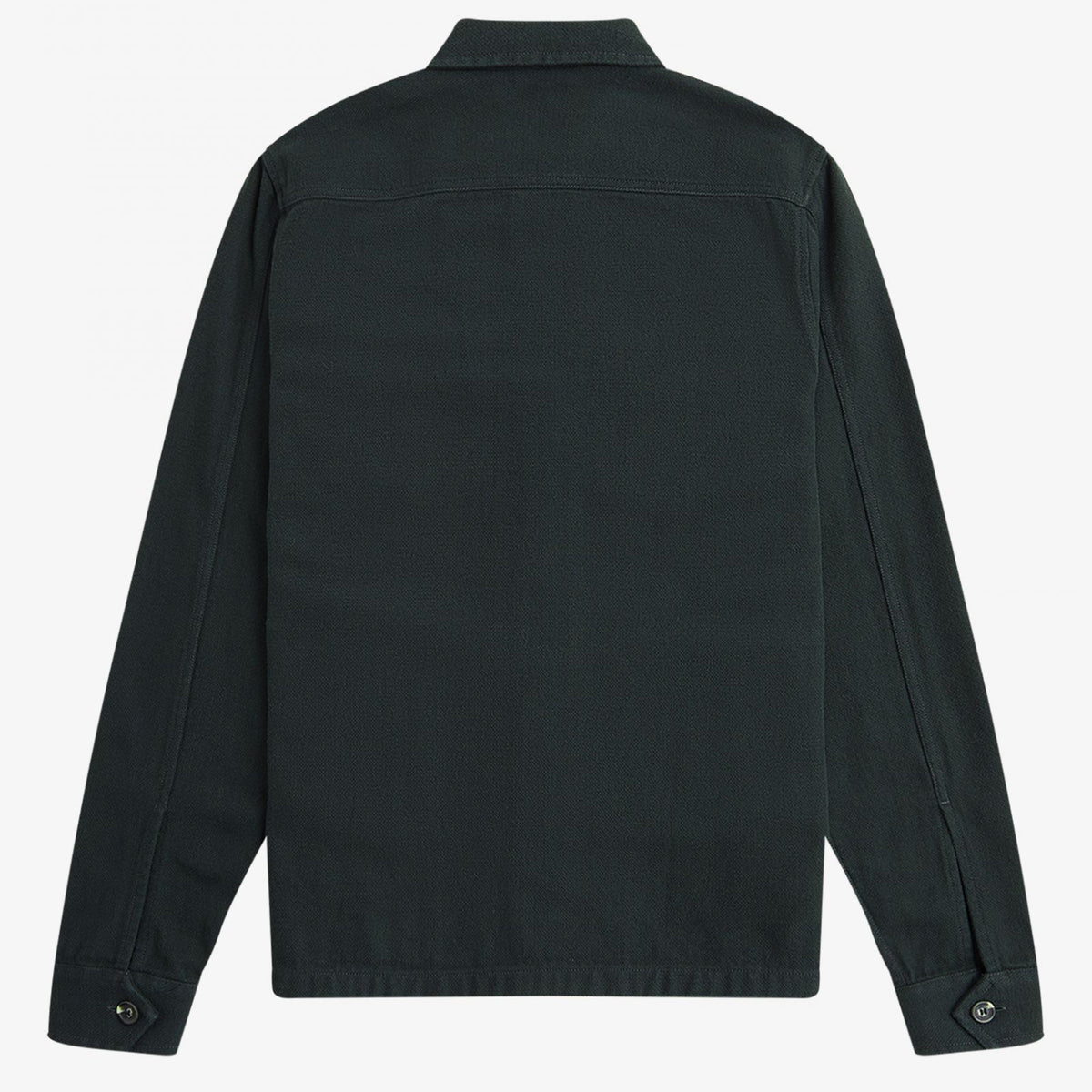 Fred Perry Wool Blend Overshirt - Night Green