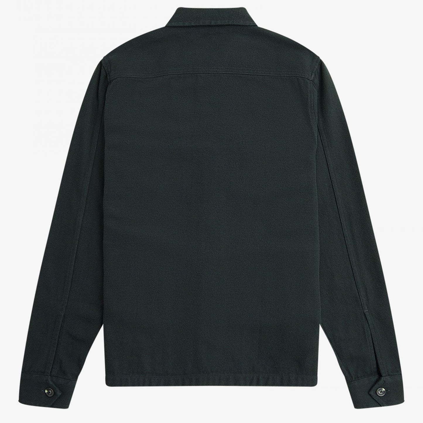Fred Perry Wool Blend Overshirt - Night Green