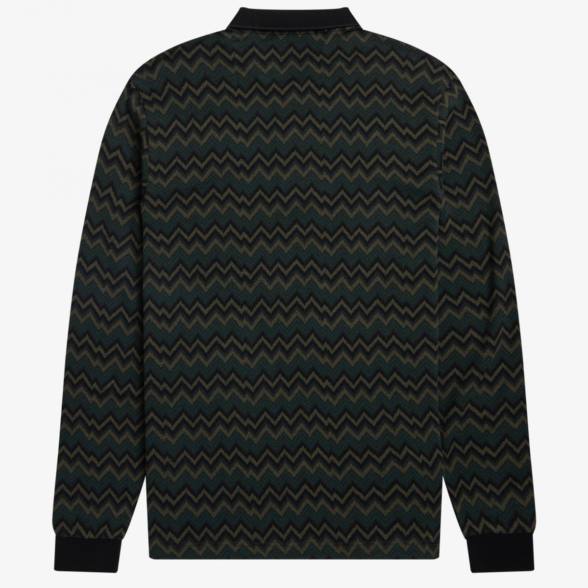 Fred Perry Jacquard Polo Shirt - Night Green