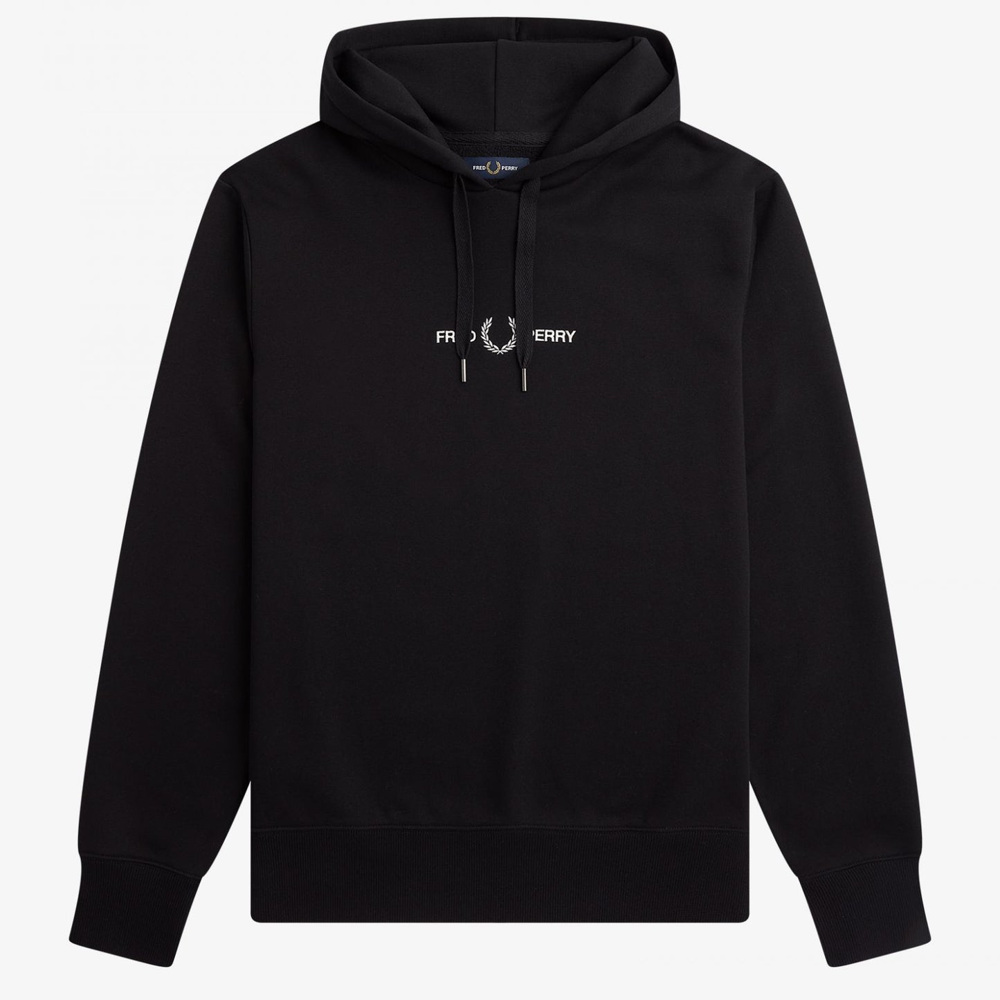 Fred Perry Embroidered Hoodie - Black Gold