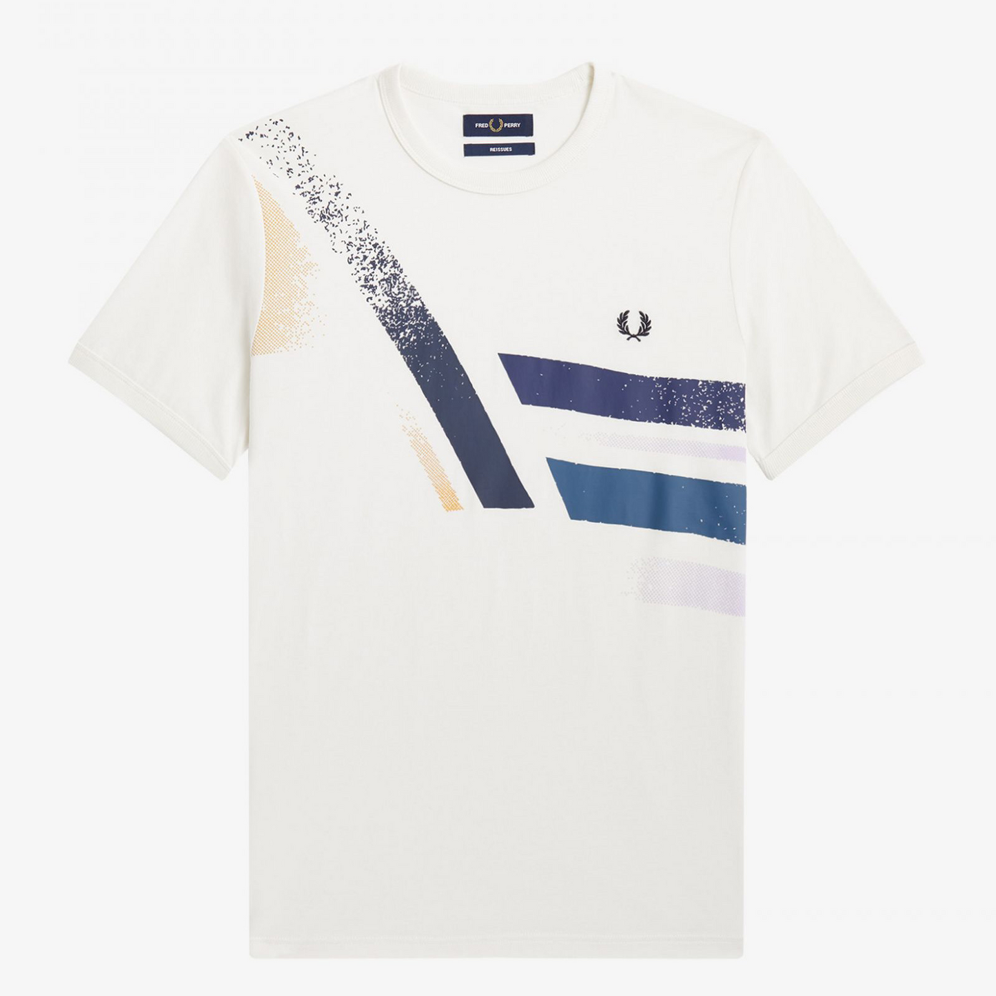 Fred Perry Abstract Graphic T-Shrit - Snow White