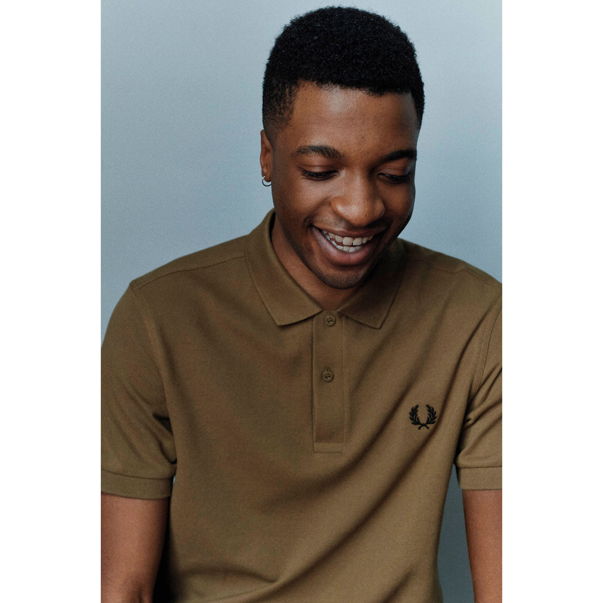 Fred Perry Plain Tennis Shirt - Shaded Stone