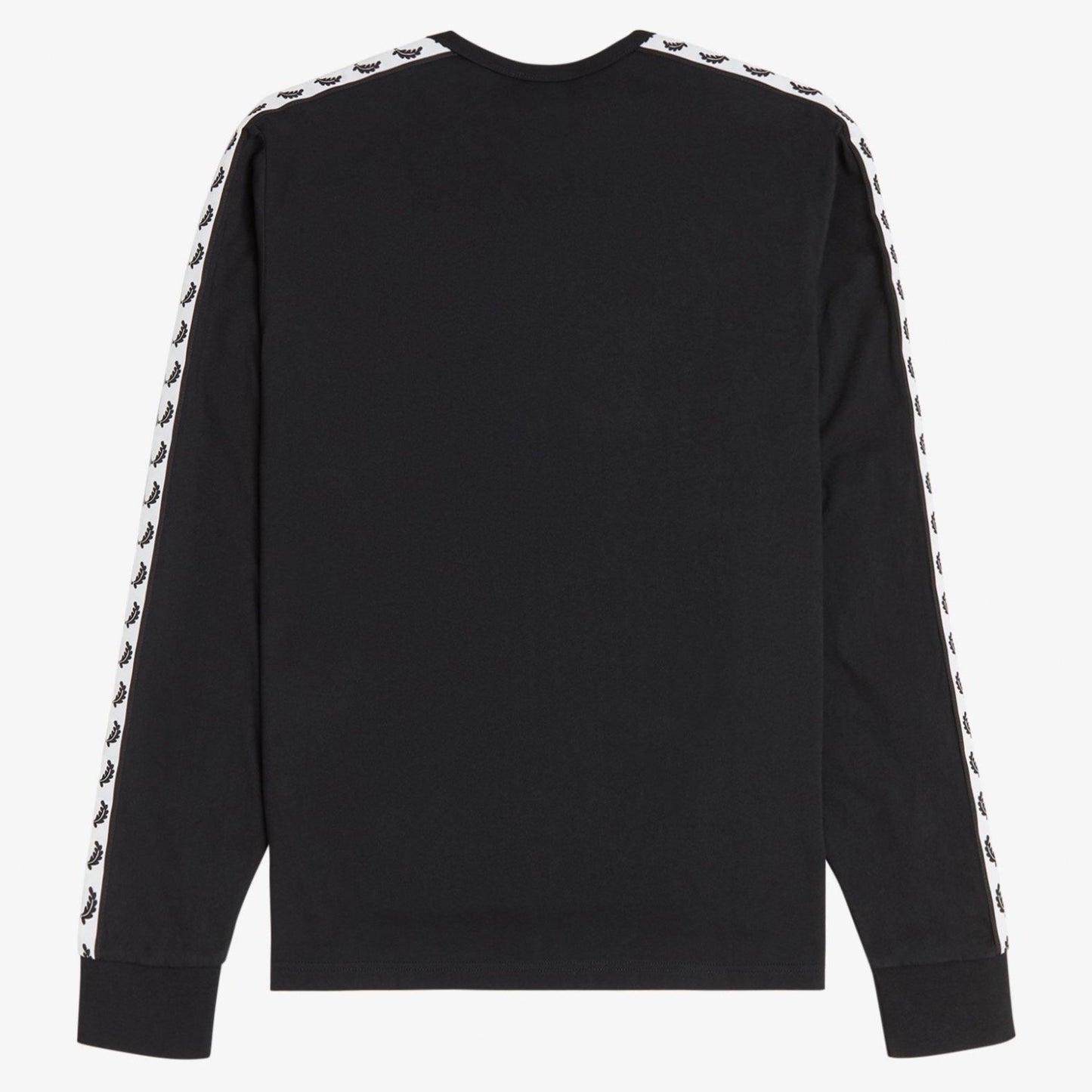Fred Perry Taped Long Sleeve T-Shirt - Black
