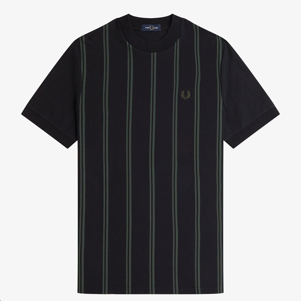 Fred Perry Striped T-Shirt - Black