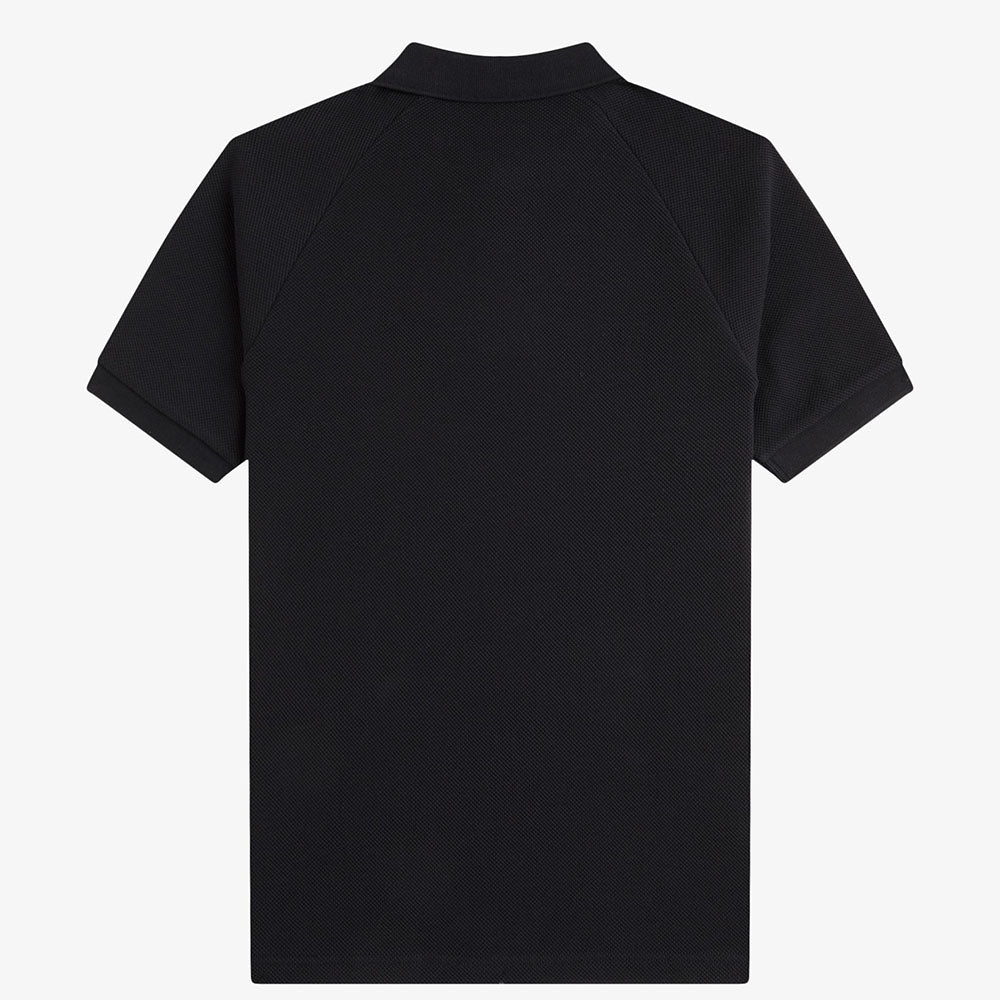 Fred Perry Textured Pique Polo Shirt - Black