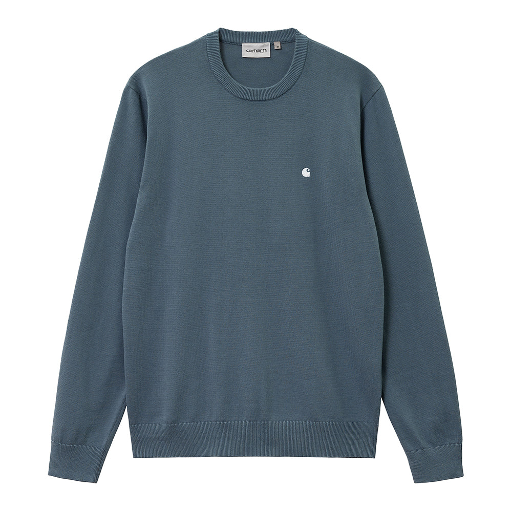 Carhartt WIP Madison Sweater - Storm Blue White
