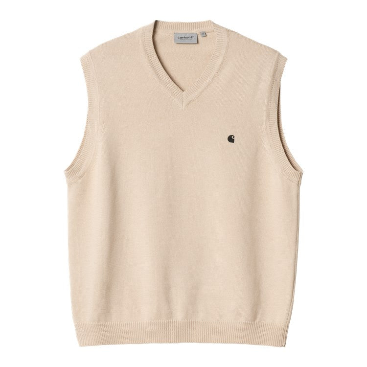 Carhartt WIP Madison Vest Sweater - Fleur De Sel Black