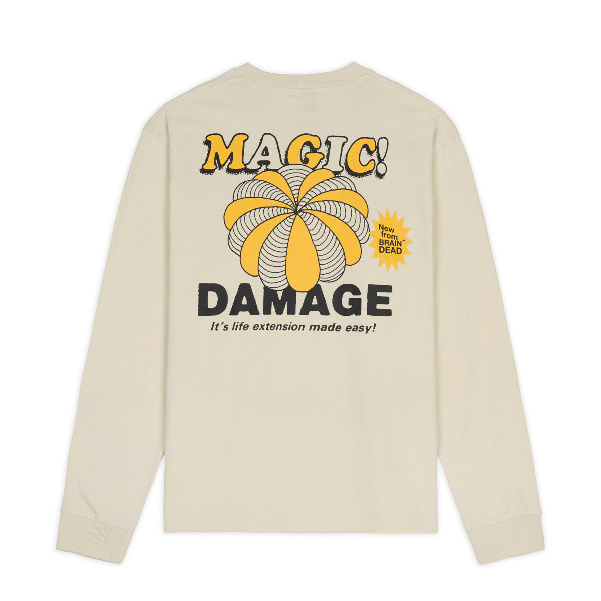 Brain Dead Magic Damage LS Tee - Ivory