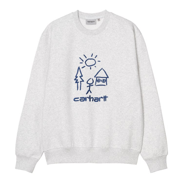 Carhartt WIP Masterpiece Sweat - Ash Heather Wolfsbane