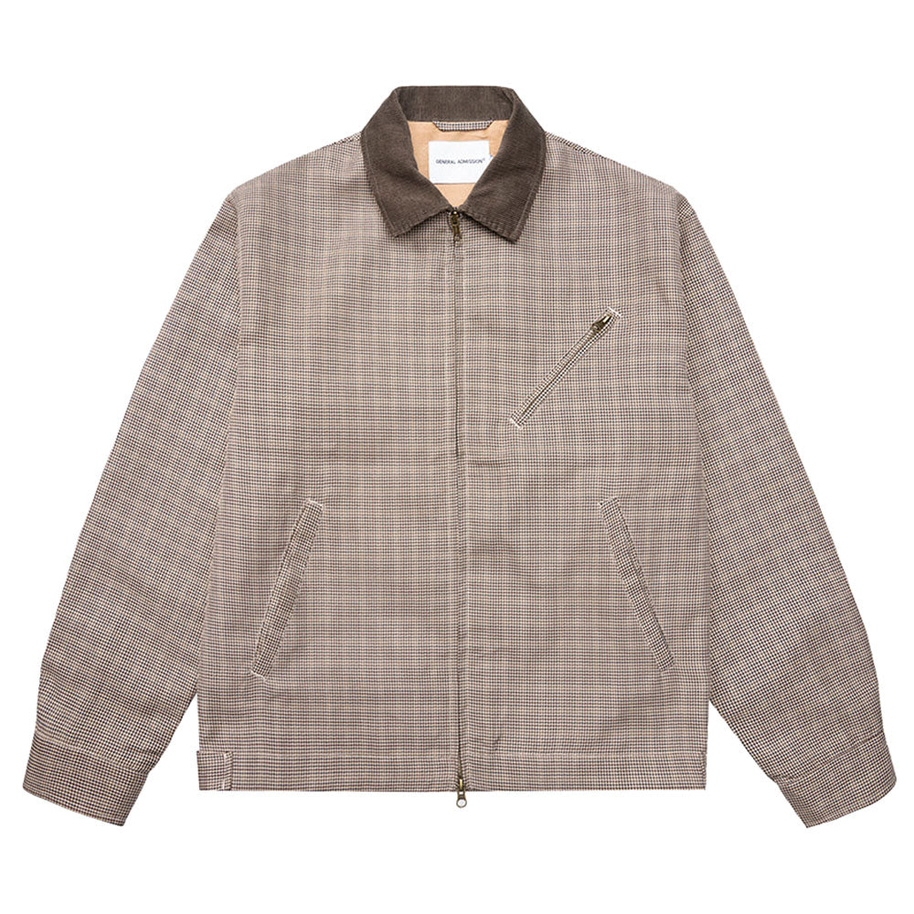 General Admission Plaid Jacket - Beige