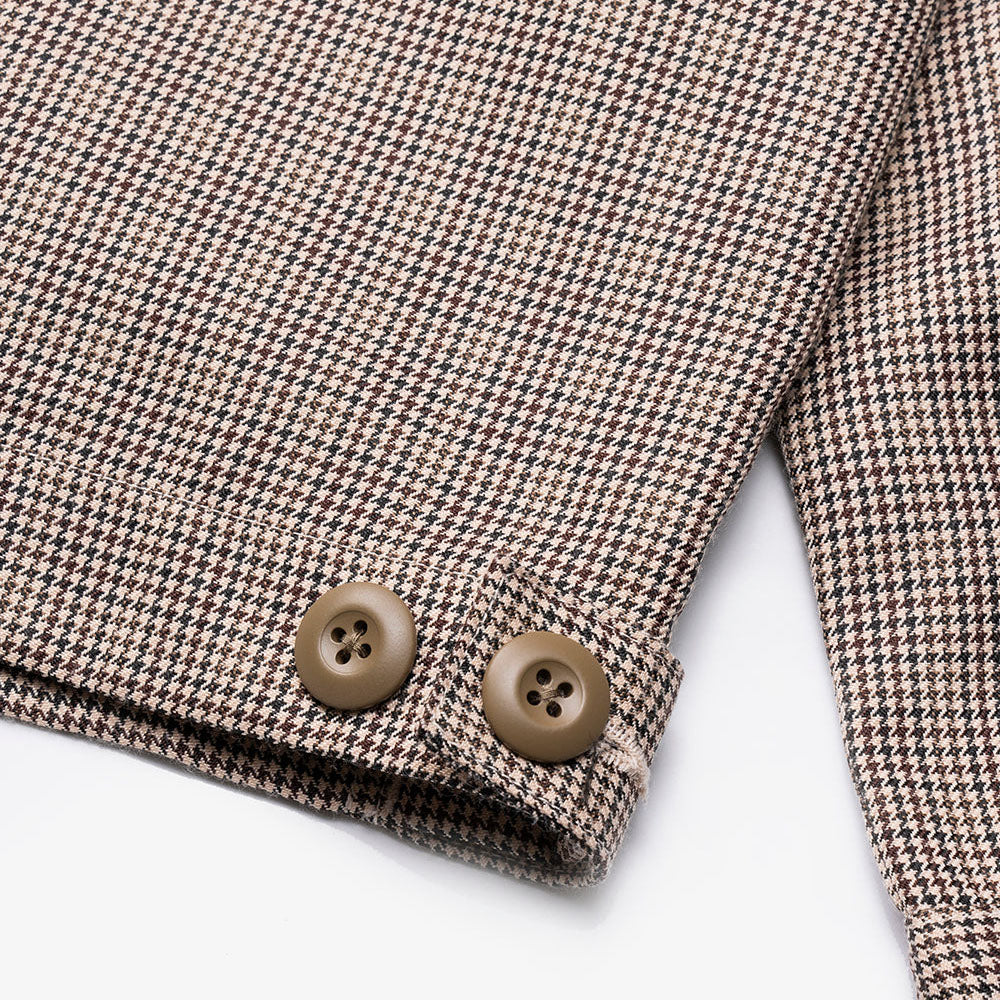 General Admission Plaid Jacket - Beige