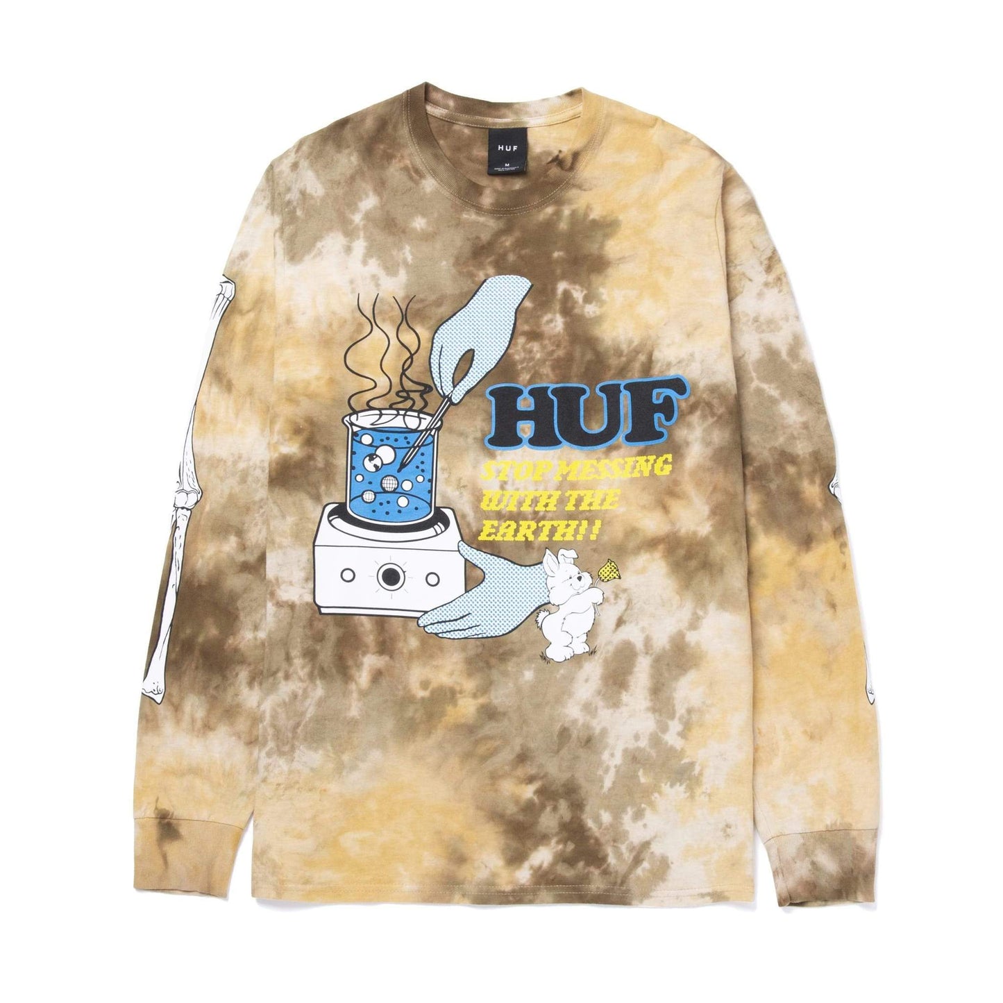 HUF Mess Tiedye LS T-Shirt - Brown