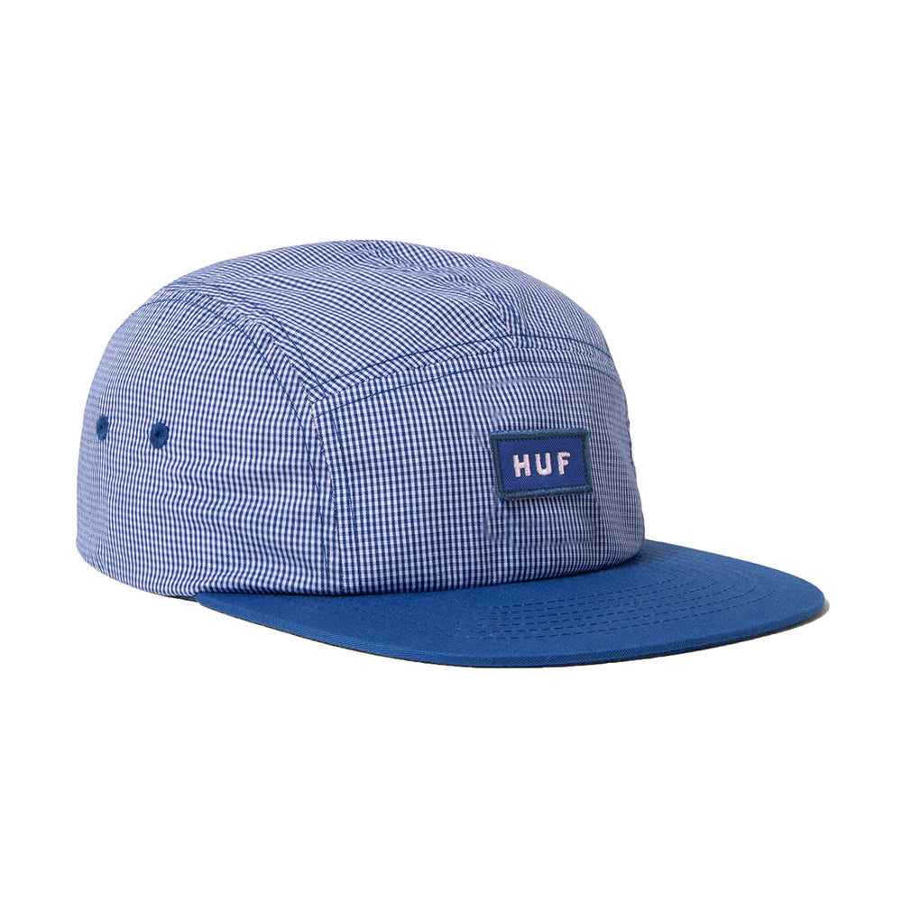 HUF Micro Gingham Box Logo Volley Hat - Cobalt