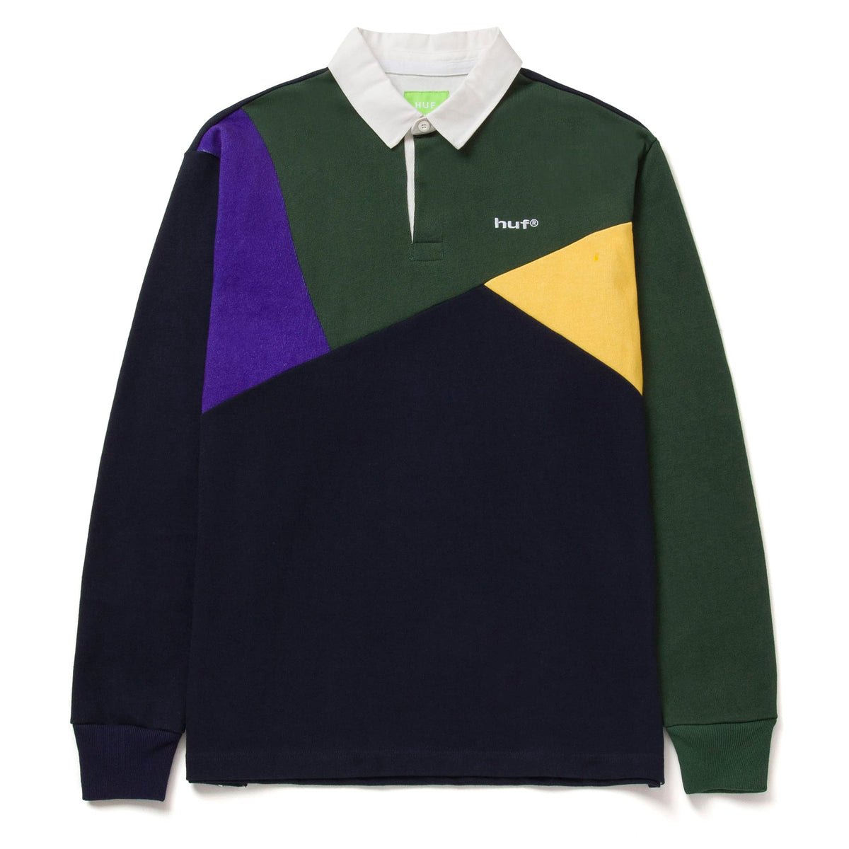 HUF Mixed Up LS Knit Polo - Navy