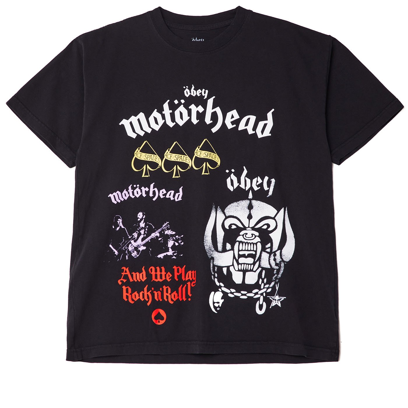 OBEY x Motorhead Test Print T-Shirt - Off Black