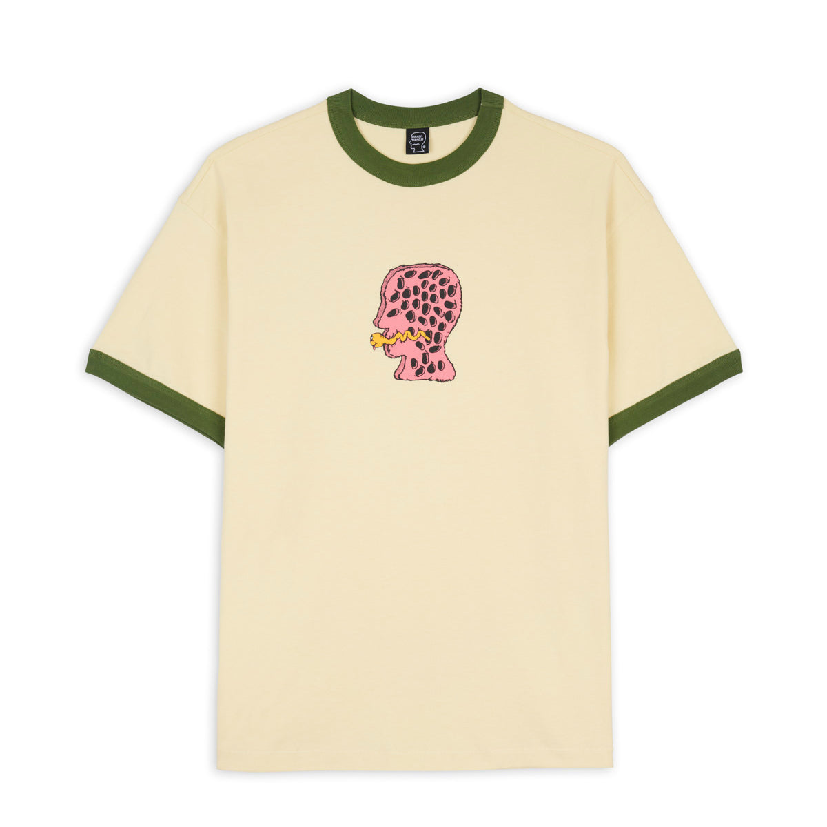 Brain Dead Mouthworm Ringer T-Shirt - Cream