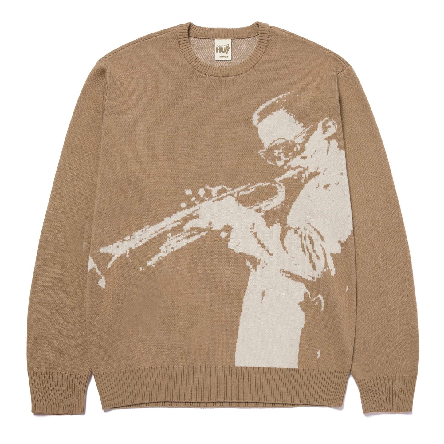 HUF Mr Freedom X Jacquard Sweater  - Brown