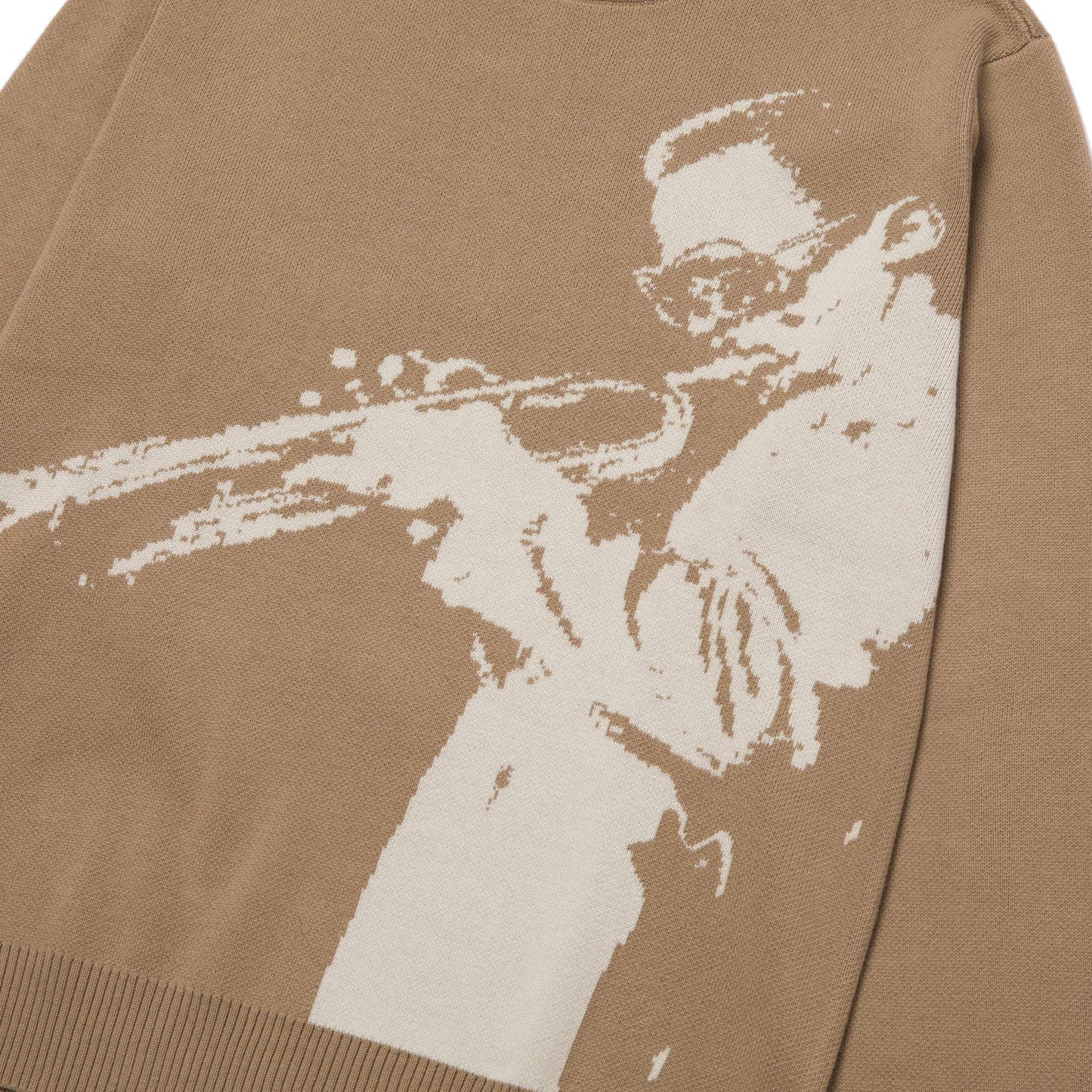 HUF Mr Freedom X Jacquard Sweater  - Brown