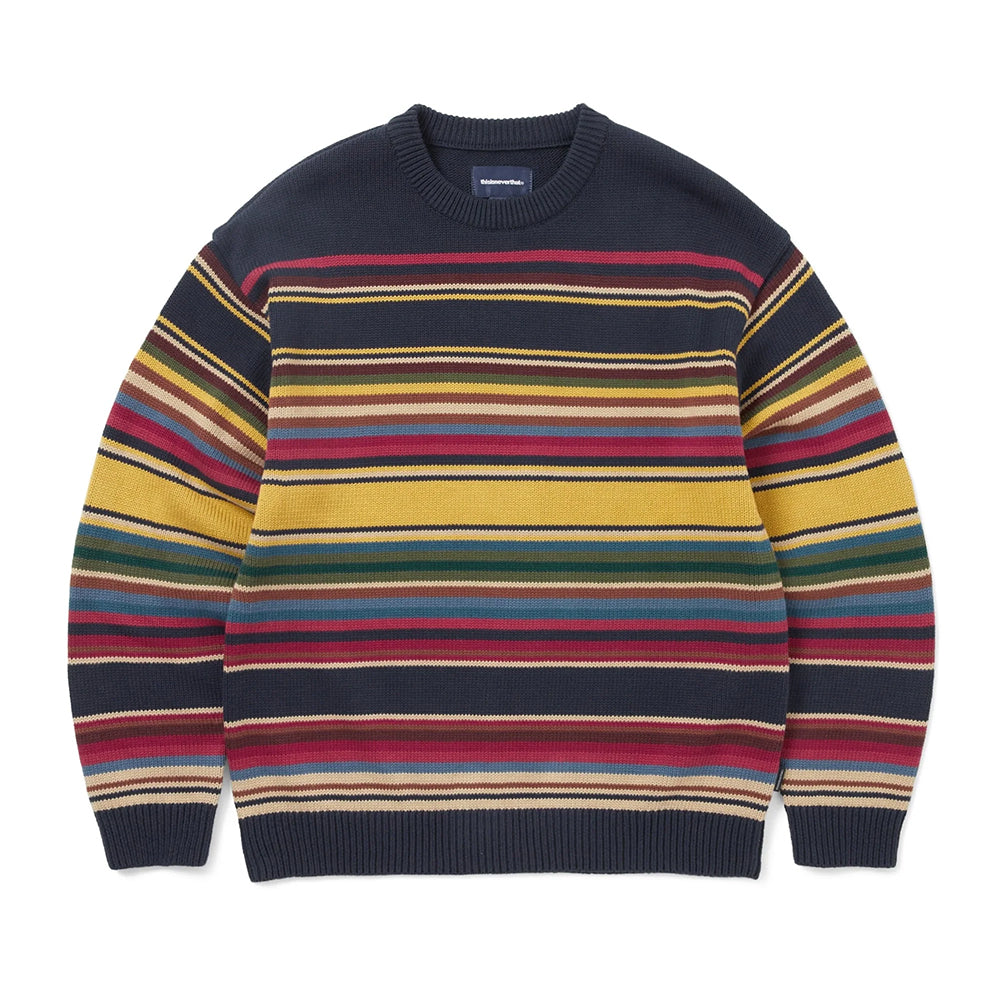 This Is Never That Multi Striped Sweater - Navy Yellow