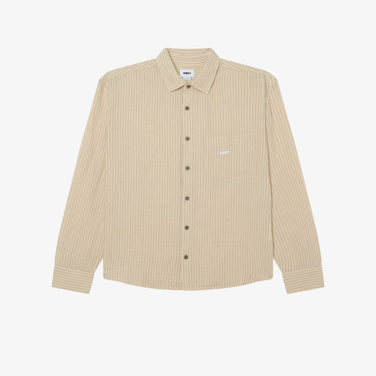 OBEY Nelson Woven Shirt - Silver Grey