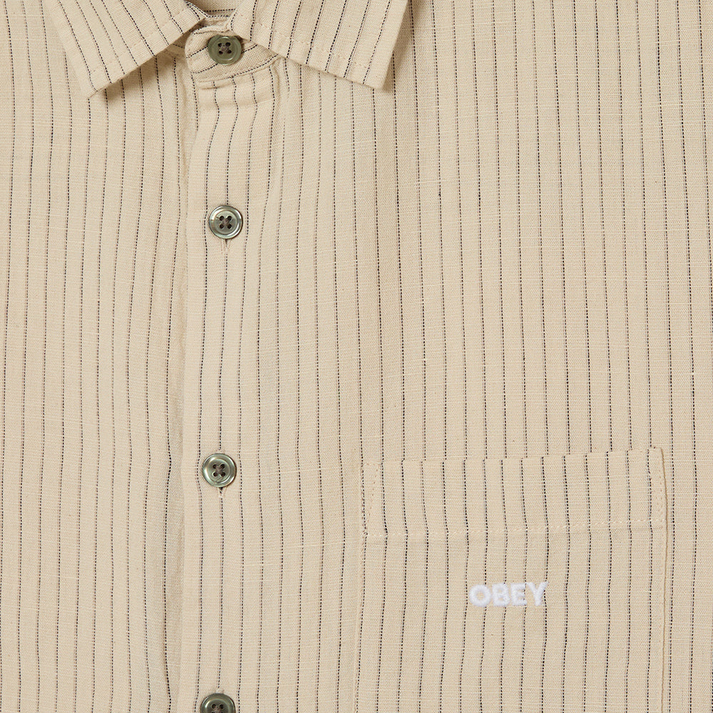 OBEY Nelson Woven Shirt - Silver Grey
