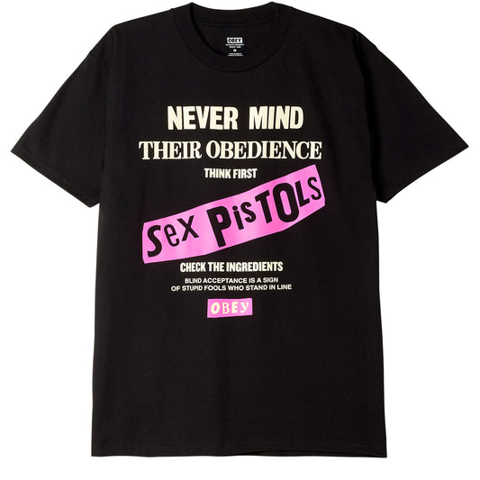 OBEY x Sex Pistols Never Mind Obedience T-Shirt - Black