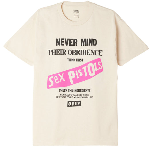 OBEY x Sex Pistols Never Mind Obedience T-Shirt - Cream