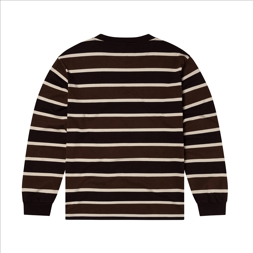 No Problemo No Problemo Striped LS Tee - Brown