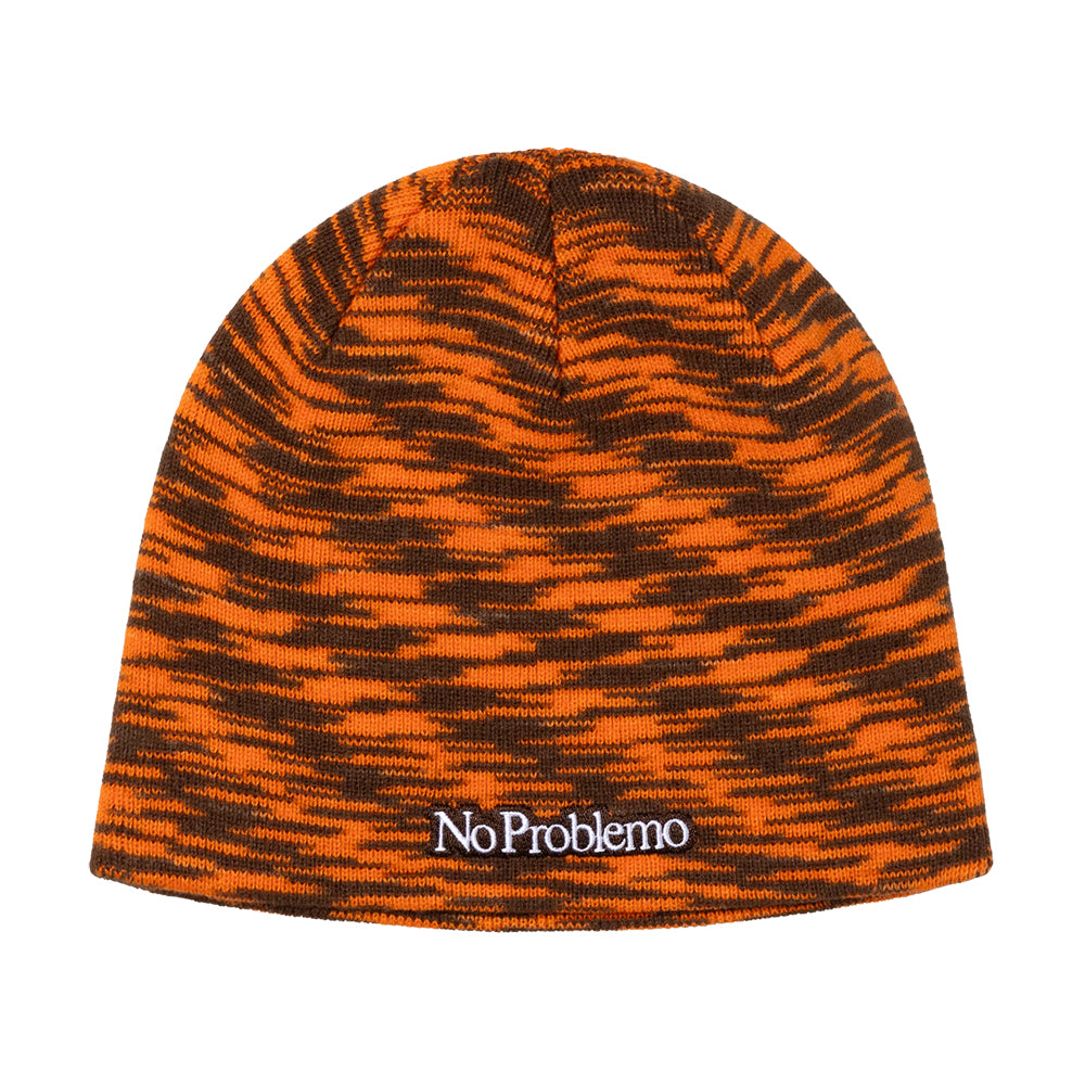 No Problemo Glitch Skull Hat - Orange