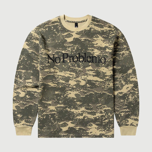 No Problemo Forest Waffle LS Tee - Sand
