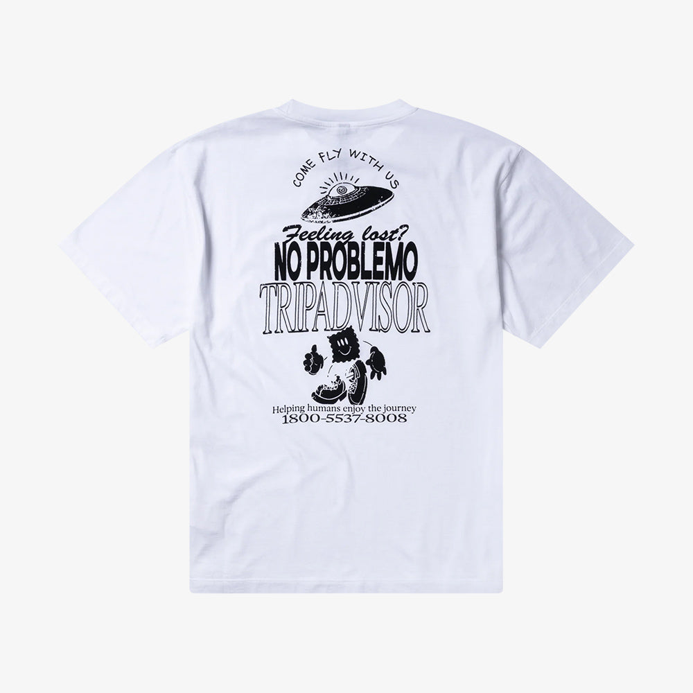 No Problemo Trip Advisor SS Tee - White