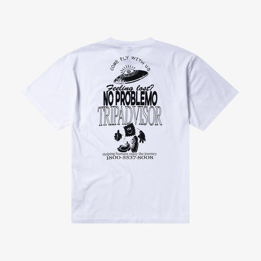 No Problemo Trip Advisor SS Tee - White
