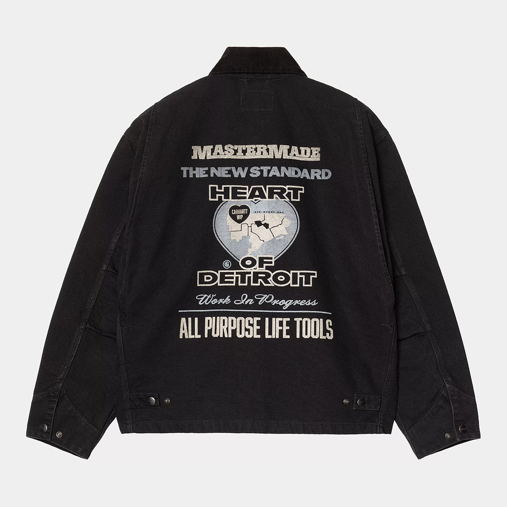 Carhartt WIP OG Arcan Graphic Jacket - Black Heavy Stone Wash