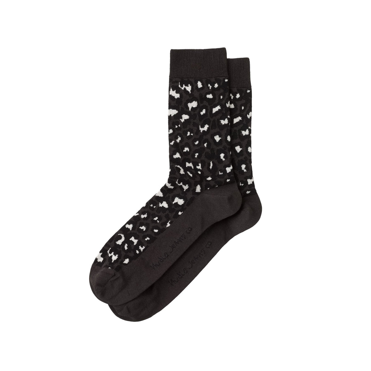Nudie Jeans Co. Olsson Leopard Socks - Black