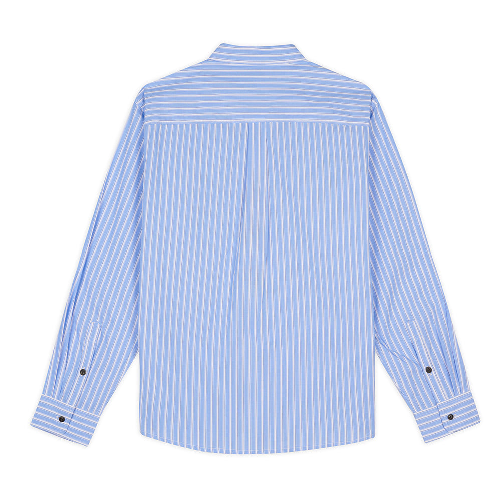 Brain Dead Omer Striped Oxford BU Shirt - Blue
