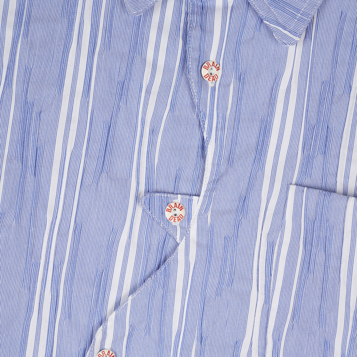 Brain Dead Organic Placket Shirt - Blue