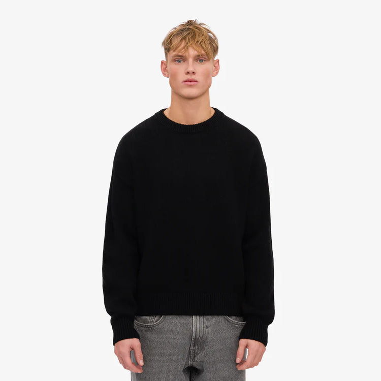 Colorful Standard Oversized Merino Wool Crew - Deep Black