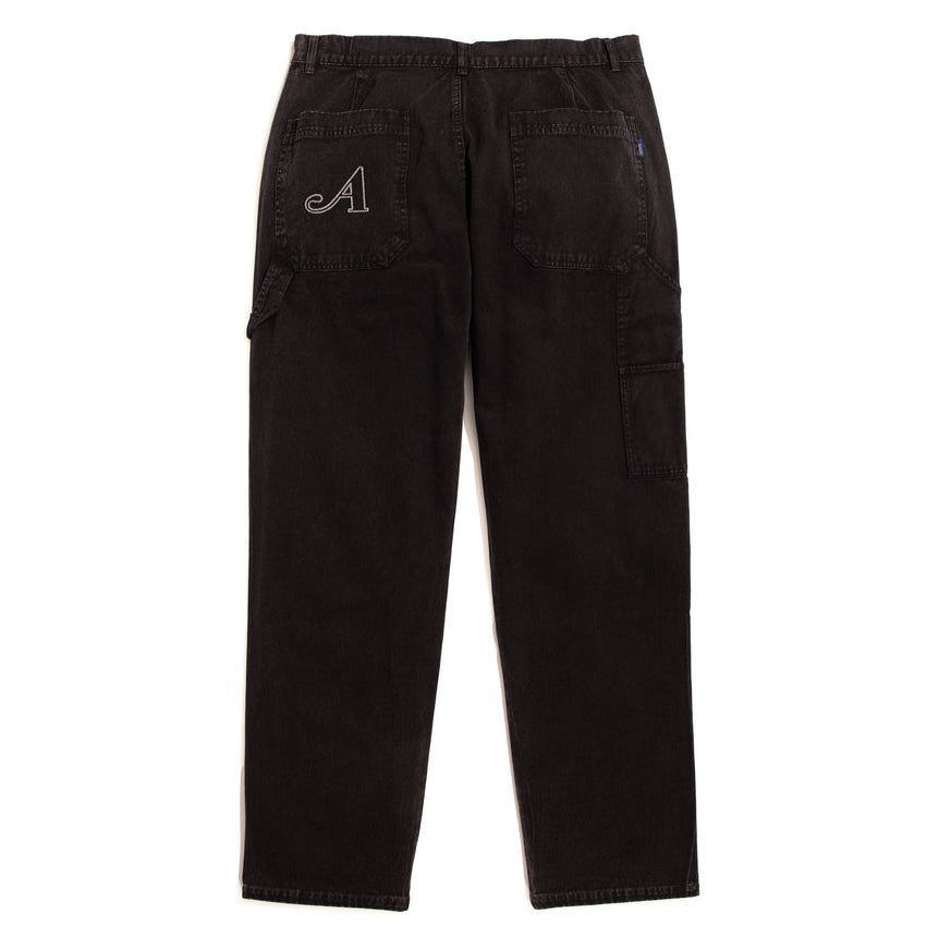 Awake NY Washed Cotton Work Pant - Black